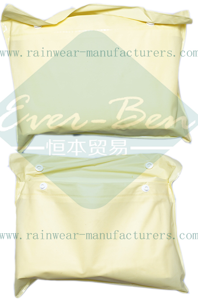 Yellow EVA plastic waterproof poncho packing bag
